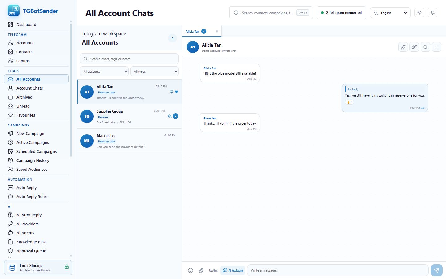 All-account chats