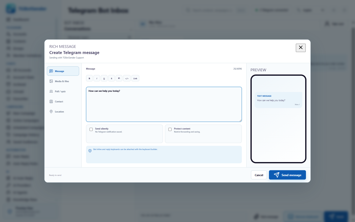 Rich Message Composer